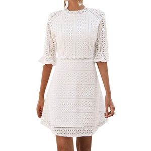 NWT White Lace Eyelet Dress